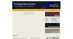 Desktop Screenshot of naturalstonefactory.com.au